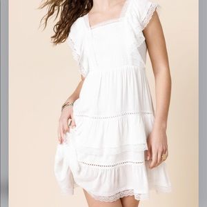 White Lace Mini Dress- never worn, new with tags